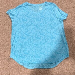Tek Gear Teal Patterned Top